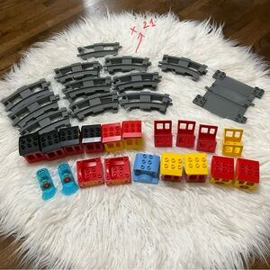Lot of 42 Lego DUPLO Train Track Replacement Parts